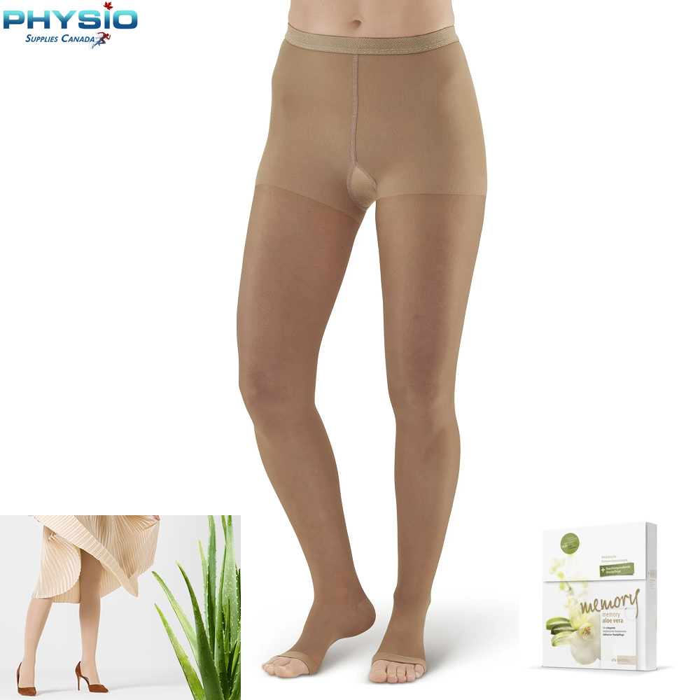 Memory Aloe Vera Open Toe Pantyhose ( 20-30 mmHg) – Physio supplies canada