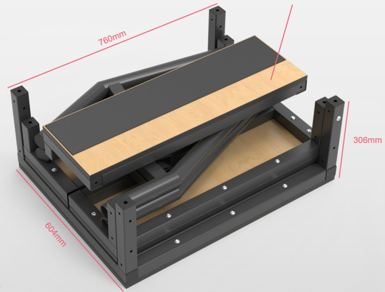 Adjustable Two-Sided High Low Rehabilitation Staircase (Black)