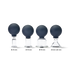 PINOFIT Massage Cups made of glass set (4 pieces)
