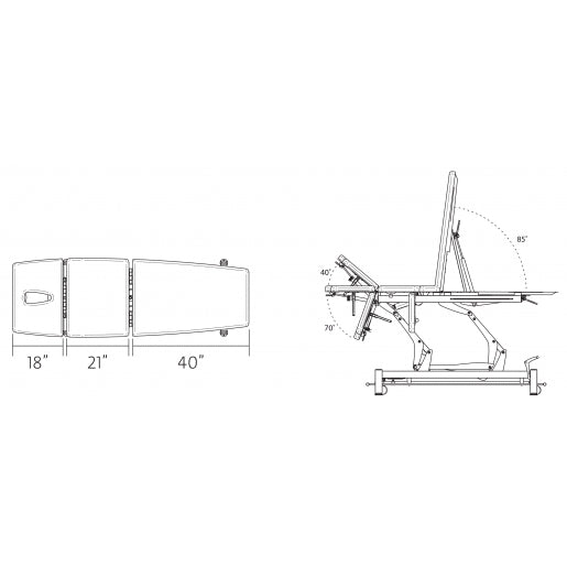 MONTANE ATLAS 3 SECTION TREATMENT TABLE - physio supplies canada