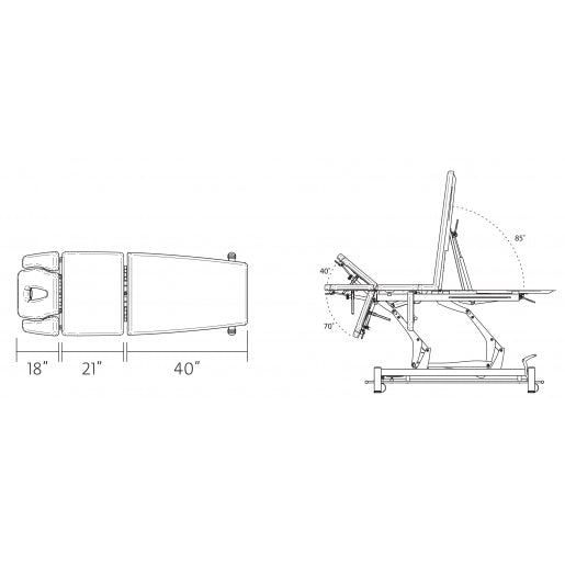 MONTANE ALPS 5 SECTION TREATMENT TABLE - physio supplies canada