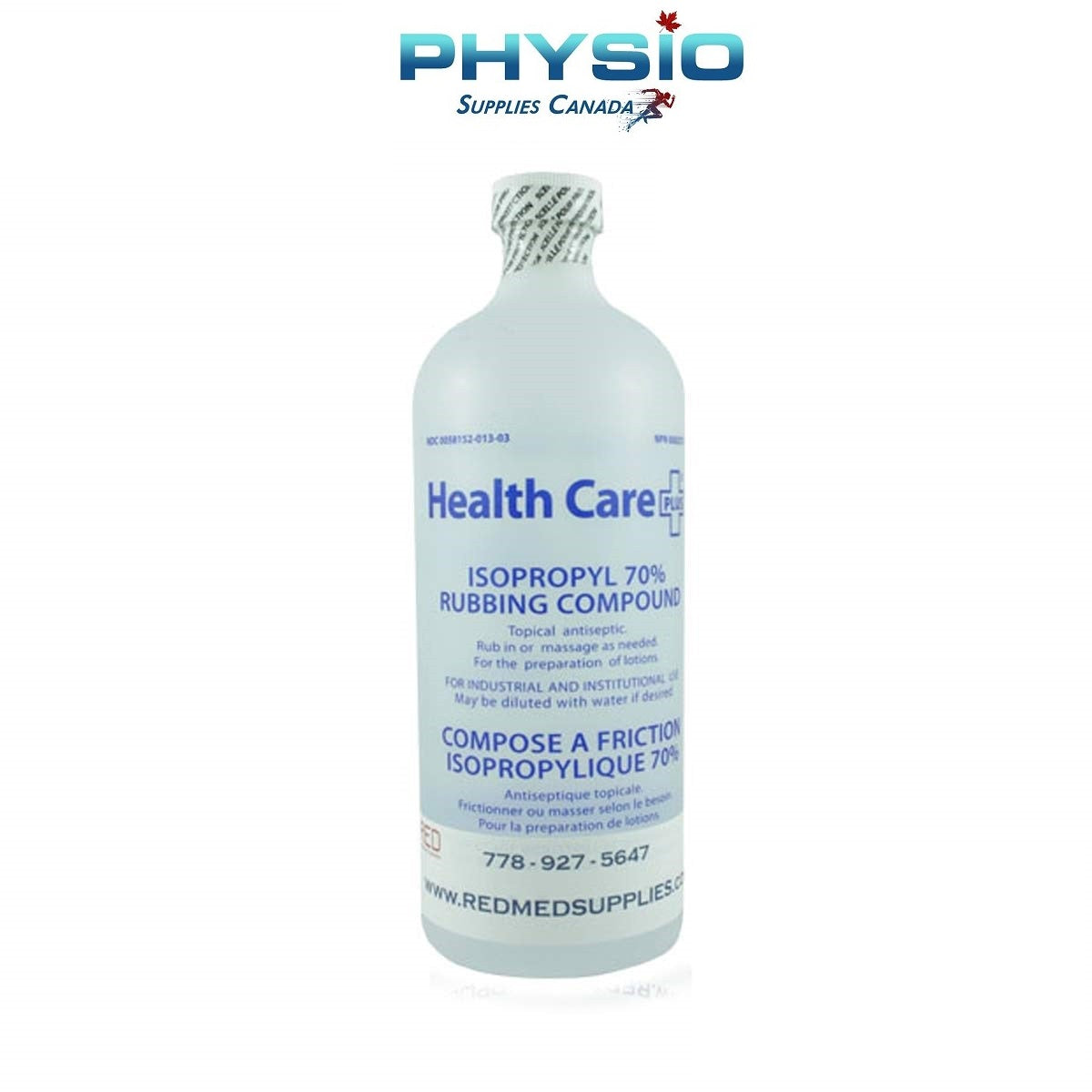 Isopropyl alcohol sterilization solution 70% USP - physio supplies canada