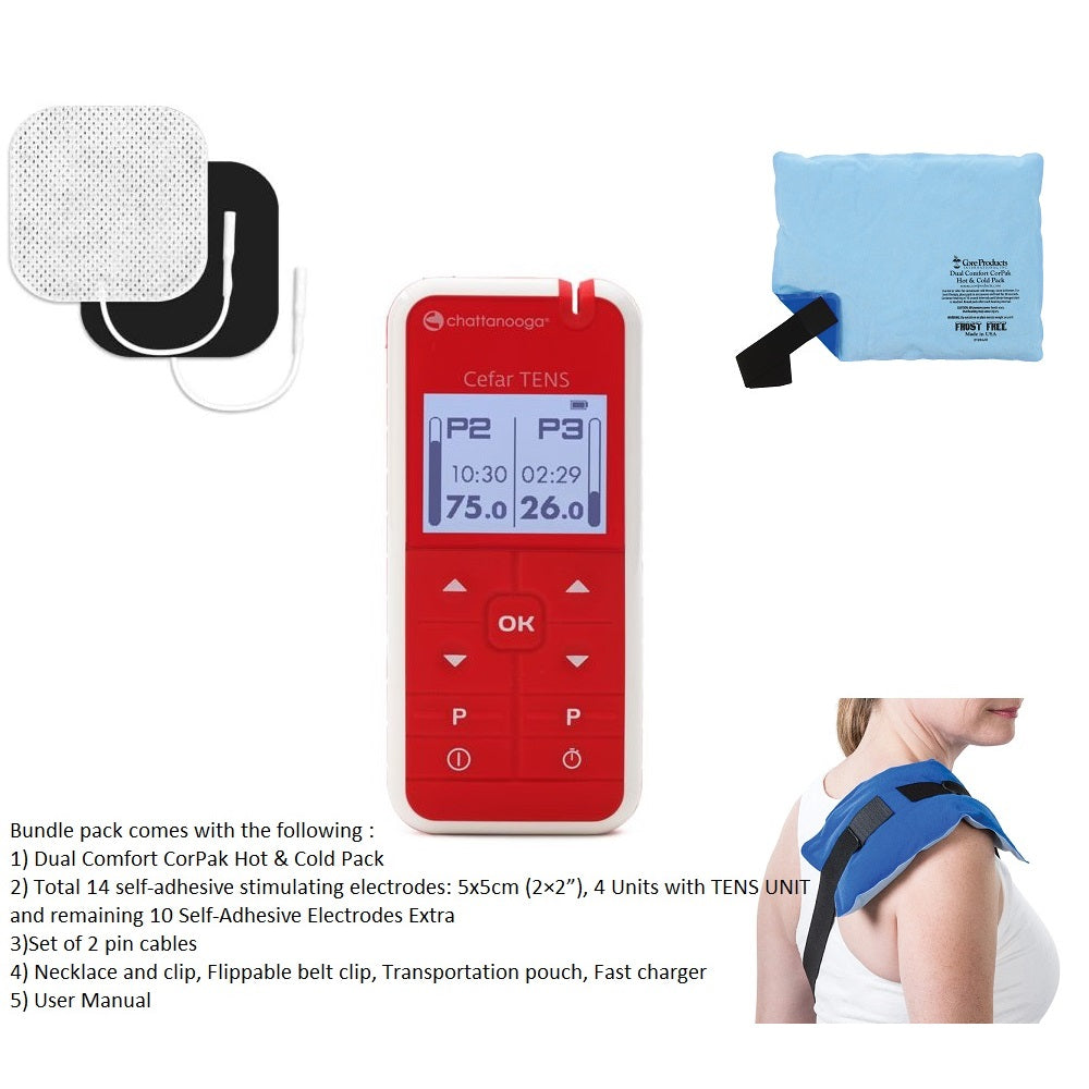 Cefar TENS with Acupuncture mode - Bundle Pack - physio supplies canada