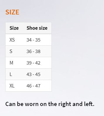 Long Foot Brace Size Chart in Ontario