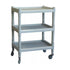 Plastic Utility Cart With 2 Shelf Side Rails
