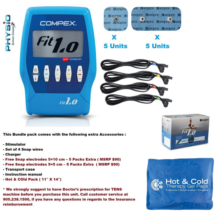 Compex Fit 1.0 with TENS/EMS - Bundle Pack – Physio supplies canada