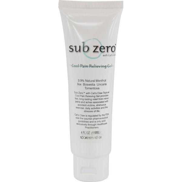 Sub Zero Cool Pain Relieving Gel, 4 oz Tube - physio supplies canada